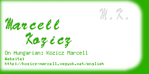marcell kozicz business card
